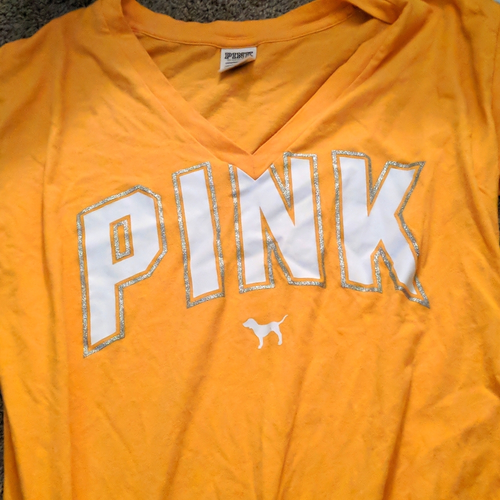 Yellow mustard color Pink shirt